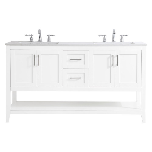 Elegant Bathroom Vanity - White (VF16060DWH)