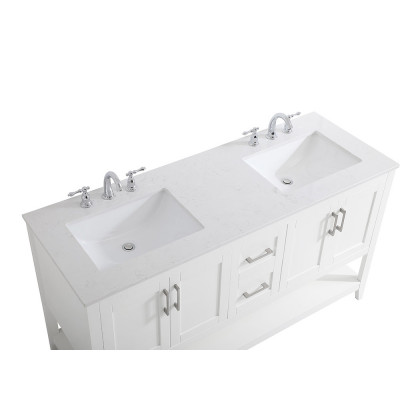 Elegant Bathroom Vanity - White (VF16060DWH)