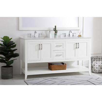 Elegant Bathroom Vanity - White (VF16060DWH)