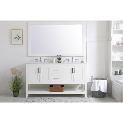 Elegant Bathroom Vanity - White (VF16060DWH)