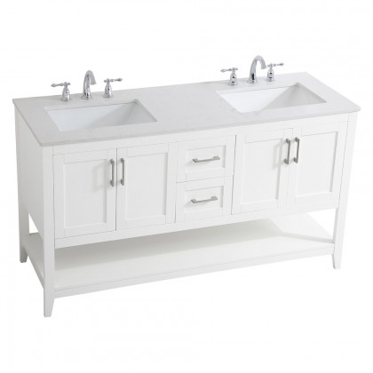 Elegant Bathroom Vanity - White (VF16060DWH)