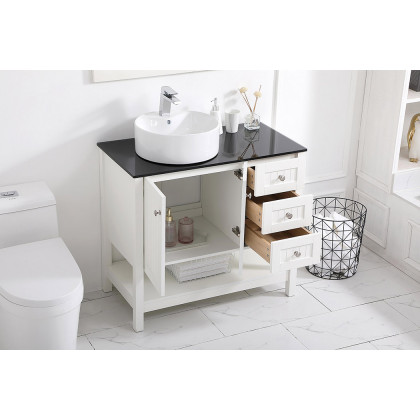 Elegant Bathroom Vanity - White (VF16236WH)