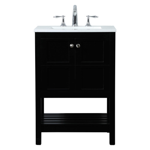 Elegant Bathroom Vanity - Black (VF16424BK)