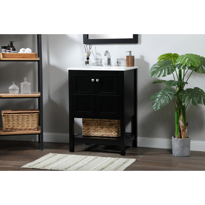 Elegant Bathroom Vanity - Black (VF16424BK)