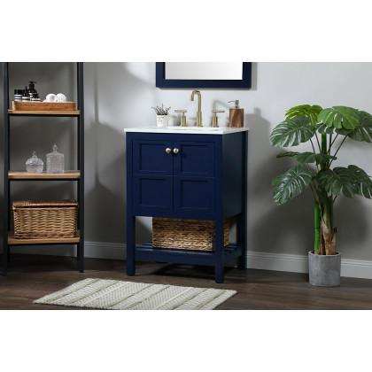 Elegant Bathroom Vanity - Blue (VF16424BL)