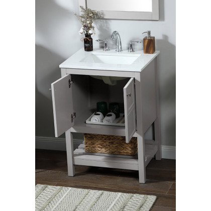 Elegant Bathroom Vanity - Gray (VF16424GR)