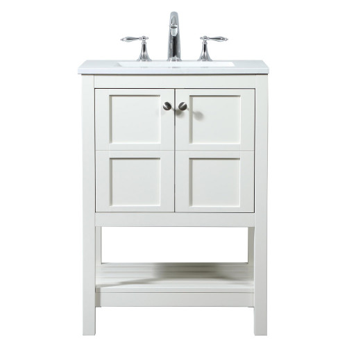 Elegant Bathroom Vanity - White (VF16424WH)