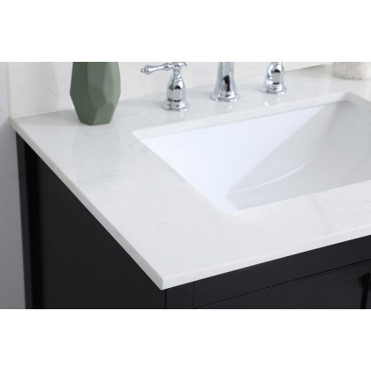 Elegant Bathroom Vanity - Black (VF16430BK-BS)