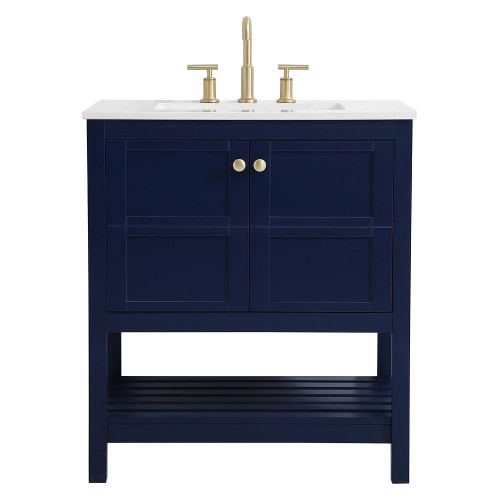 Elegant Bathroom Vanity - Blue (VF16430BL)