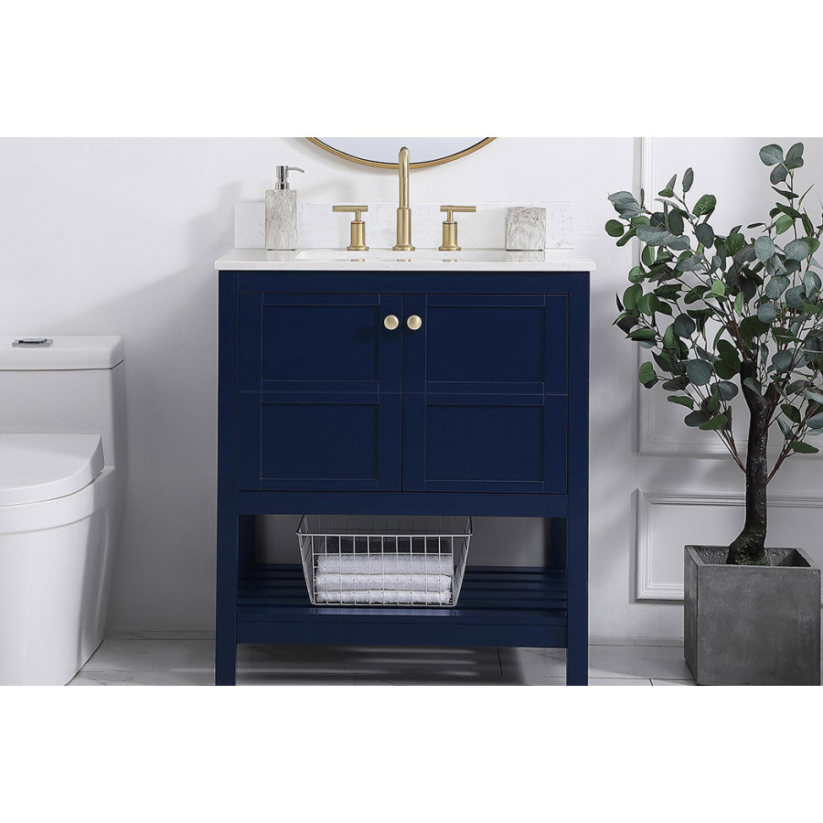 Elegant Bathroom Vanity - Blue (VF16430BL-BS)