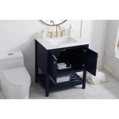 Elegant Bathroom Vanity - Blue (VF16430BL-BS)
