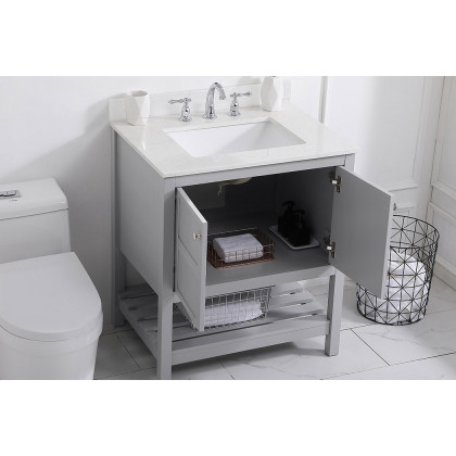 Elegant Bathroom Vanity - Gray (VF16430GR-BS)