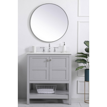 Elegant Bathroom Vanity - Gray (VF16430GR-BS)