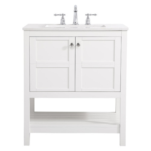 Elegant Bathroom Vanity - White (VF16430WH)