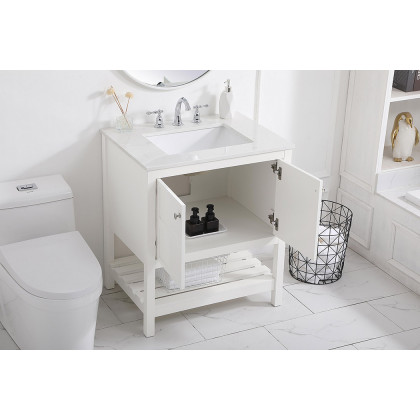 Elegant Bathroom Vanity - White (VF16430WH)
