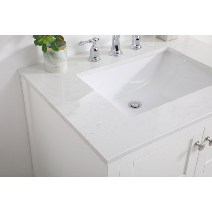Elegant Bathroom Vanity - White (VF16430WH)