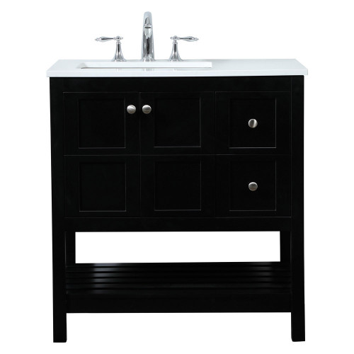 Elegant Bathroom Vanity - Black (VF16432BK)