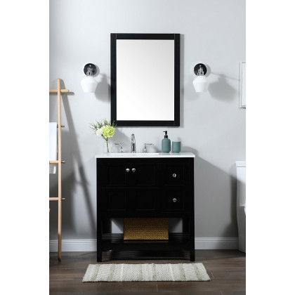 Elegant Bathroom Vanity - Black (VF16432BK)