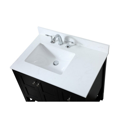 Elegant Bathroom Vanity - Black (VF16432BK-BS)