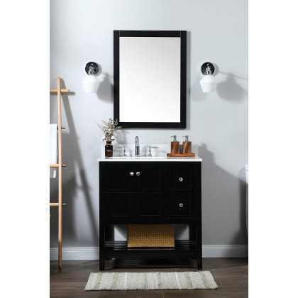 Elegant Bathroom Vanity - Black (VF16432BK-BS)