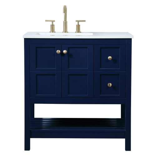 Elegant Bathroom Vanity - Blue (VF16432BL)