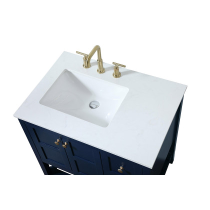 Elegant Bathroom Vanity - Blue (VF16432BL)