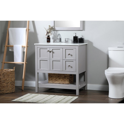 Elegant Bathroom Vanity - Gray (VF16432GR)
