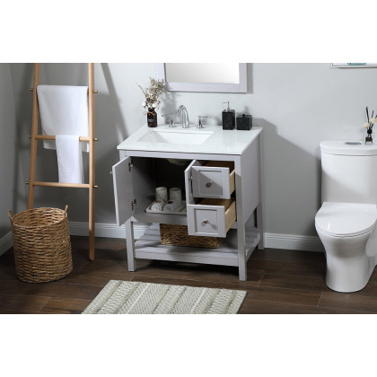 Elegant Bathroom Vanity - Gray (VF16432GR)