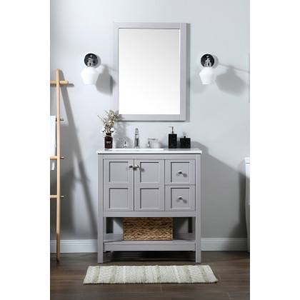 Elegant Bathroom Vanity - Gray (VF16432GR)