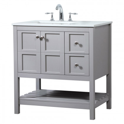 Elegant Bathroom Vanity - Gray (VF16432GR)