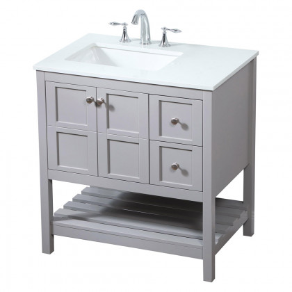 Elegant Bathroom Vanity - Gray (VF16432GR)