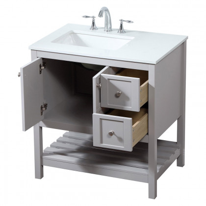 Elegant Bathroom Vanity - Gray (VF16432GR)