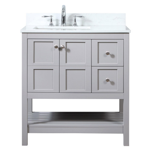 Elegant Bathroom Vanity - Gray (VF16432GR-BS)