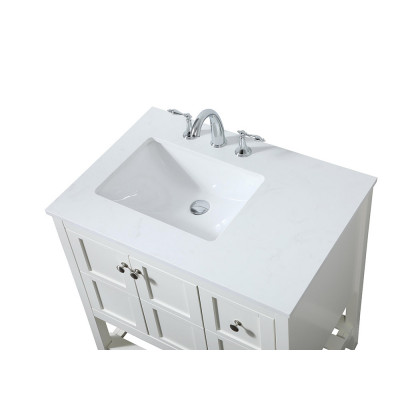 Elegant Bathroom Vanity - White (VF16432WH)