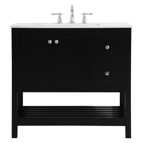 Elegant Bathroom Vanity - Black (VF16436BK)