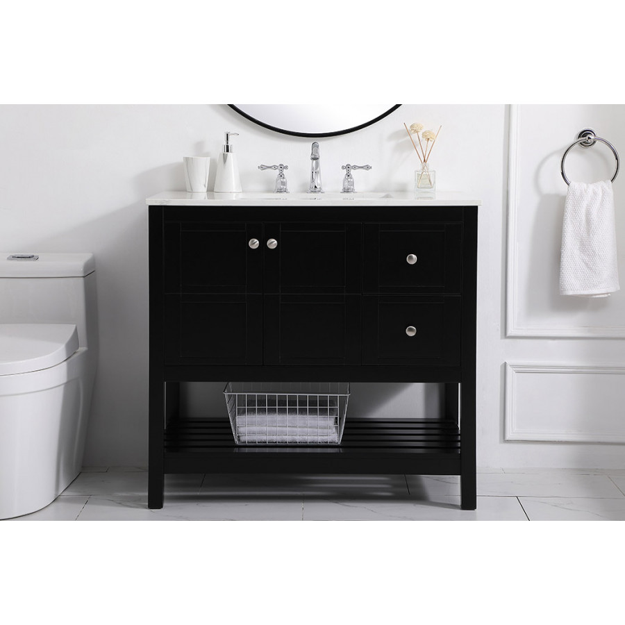 Elegant Bathroom Vanity - Black (VF16436BK)