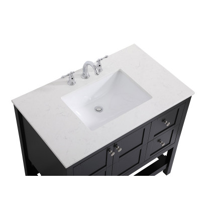 Elegant Bathroom Vanity - Black (VF16436BK)