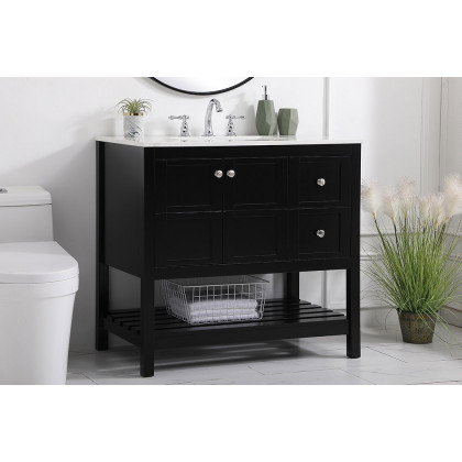 Elegant Bathroom Vanity - Black (VF16436BK)