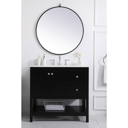 Elegant Bathroom Vanity - Black (VF16436BK)