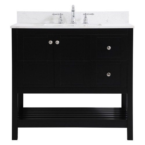Elegant Bathroom Vanity - Black (VF16436BK-BS)