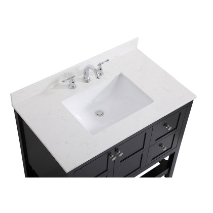 Elegant Bathroom Vanity - Black (VF16436BK-BS)
