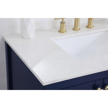 Elegant Bathroom Vanity - Blue (VF16436BL)