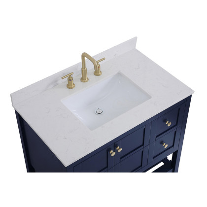 Elegant Bathroom Vanity - Blue (VF16436BL-BS)