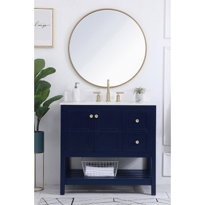 Elegant Bathroom Vanity - Blue (VF16436BL-BS)
