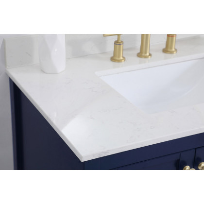 Elegant Bathroom Vanity - Blue (VF16436BL-BS)