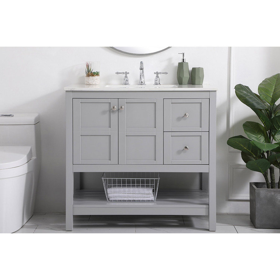 Elegant Bathroom Vanity - Gray (VF16436GR)