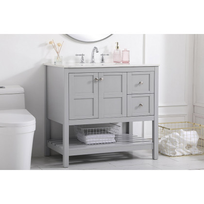 Elegant Bathroom Vanity - Gray (VF16436GR)