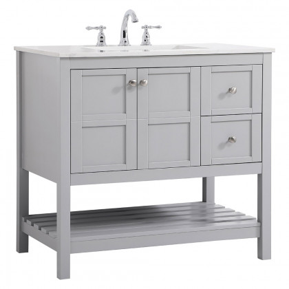 Elegant Bathroom Vanity - Gray (VF16436GR)