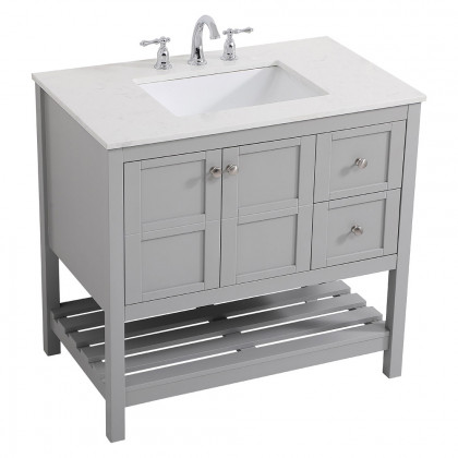 Elegant Bathroom Vanity - Gray (VF16436GR)