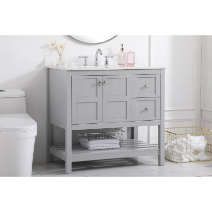 Elegant Bathroom Vanity - Gray (VF16436GR-BS)